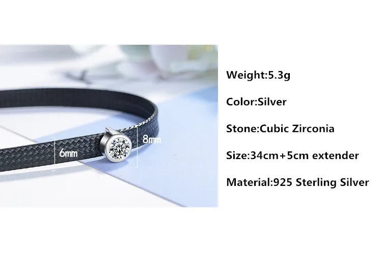 Trendy Round Shiny Crystal Platinum Plated Lady Choker Necklace Promotion Jewelry Women Short Rope Chains Gifts