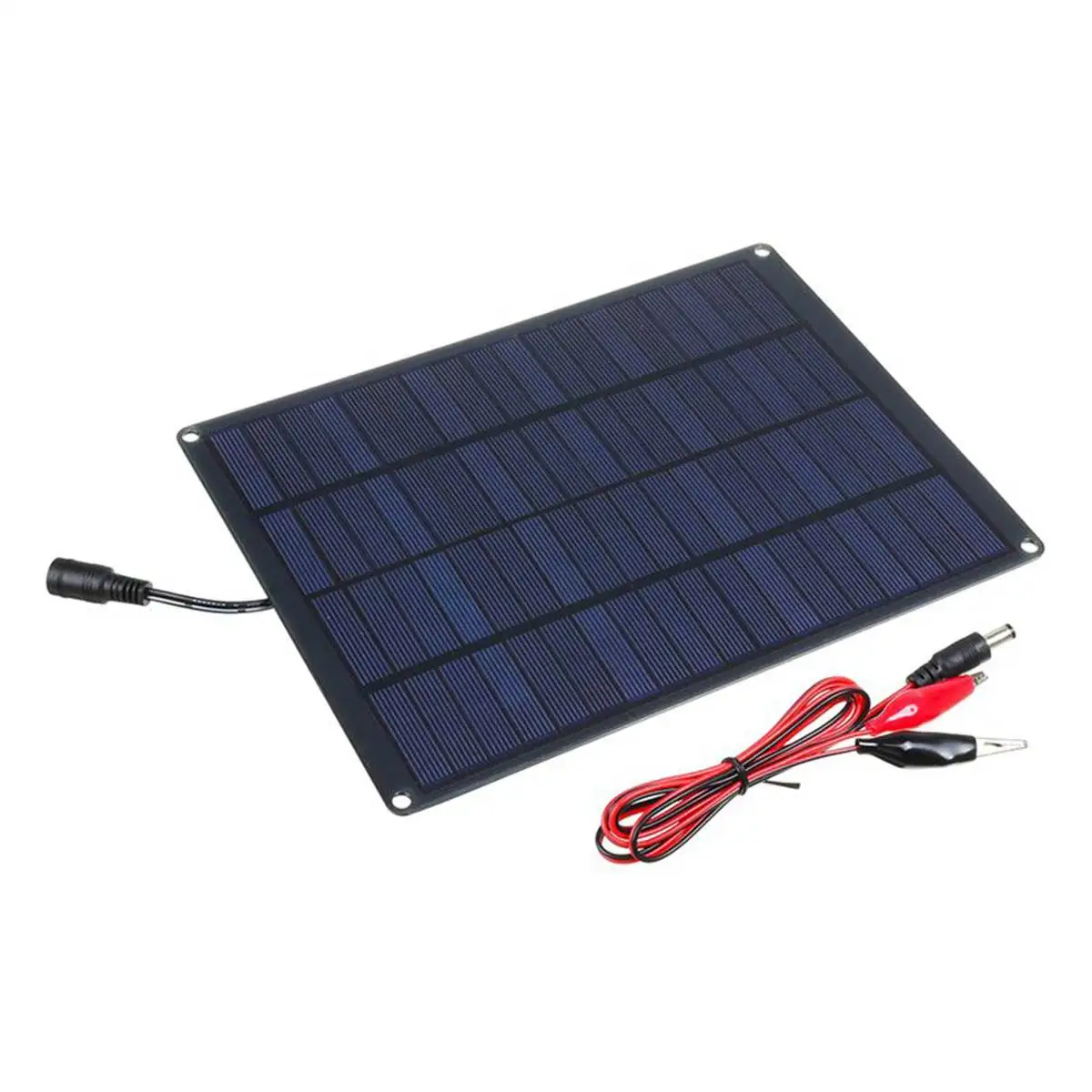 20W 18V Solar Panel 10/20/30A Controller 18V USB Portable Battery Charger with battery Clip For Outdoor Mobile Phone Charging