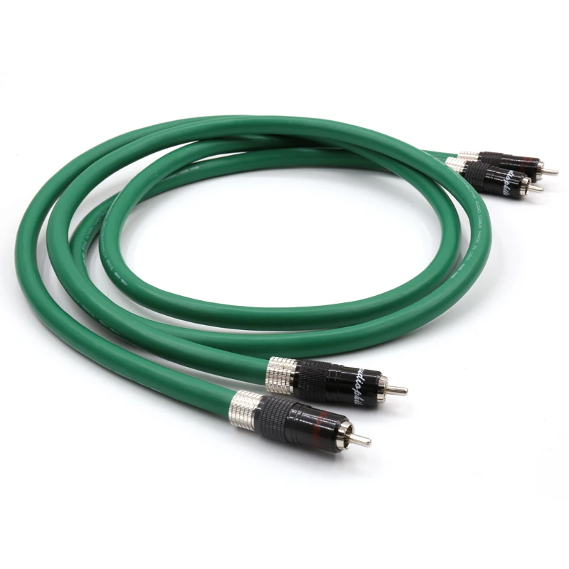 

X403 HiFi Audio 4N Silver Plate Copper Interconnect Cable with Gold/Rhodium Plated RCA Plug for Speaker Amplifier CD Player