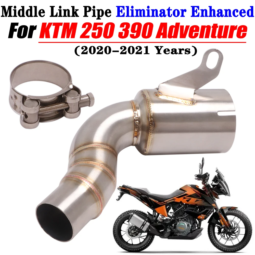 

Slip On For KTM 390 250 Adventure 2020 2021 Motorcycle Exhaust Escape Middle Link Pipe Connect Original Muffler Moto Mid Tube