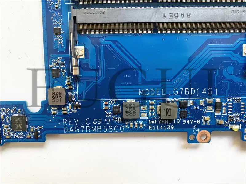 Placa-mãe portátil totalmente testada para HP, L67288-601, DAG7BMB58C0, HP 15-CS, SRJP i7-8565U CPU, N17S-G2-A1 GPU, 100% de trabalho