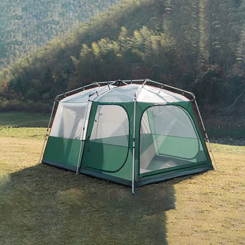 Automatic Tents for Outdoor Camping, Double-Layer, Rainproof, Sunproof, Multi-functional, 5-8 People Use