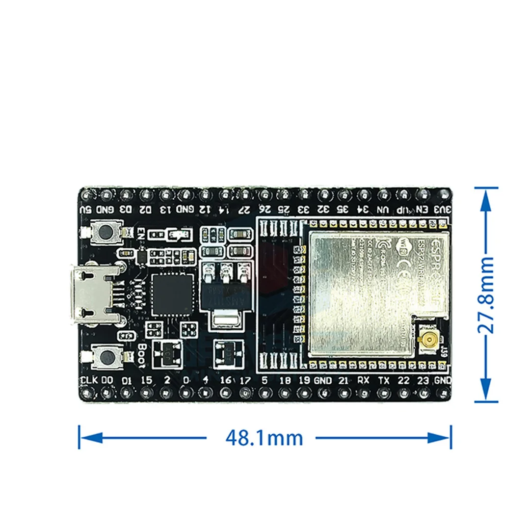 ESP32-WROOM-32U Development Board ESP32 Backplane Can Be Equipped With WROOM-32D/32U WROVER Module