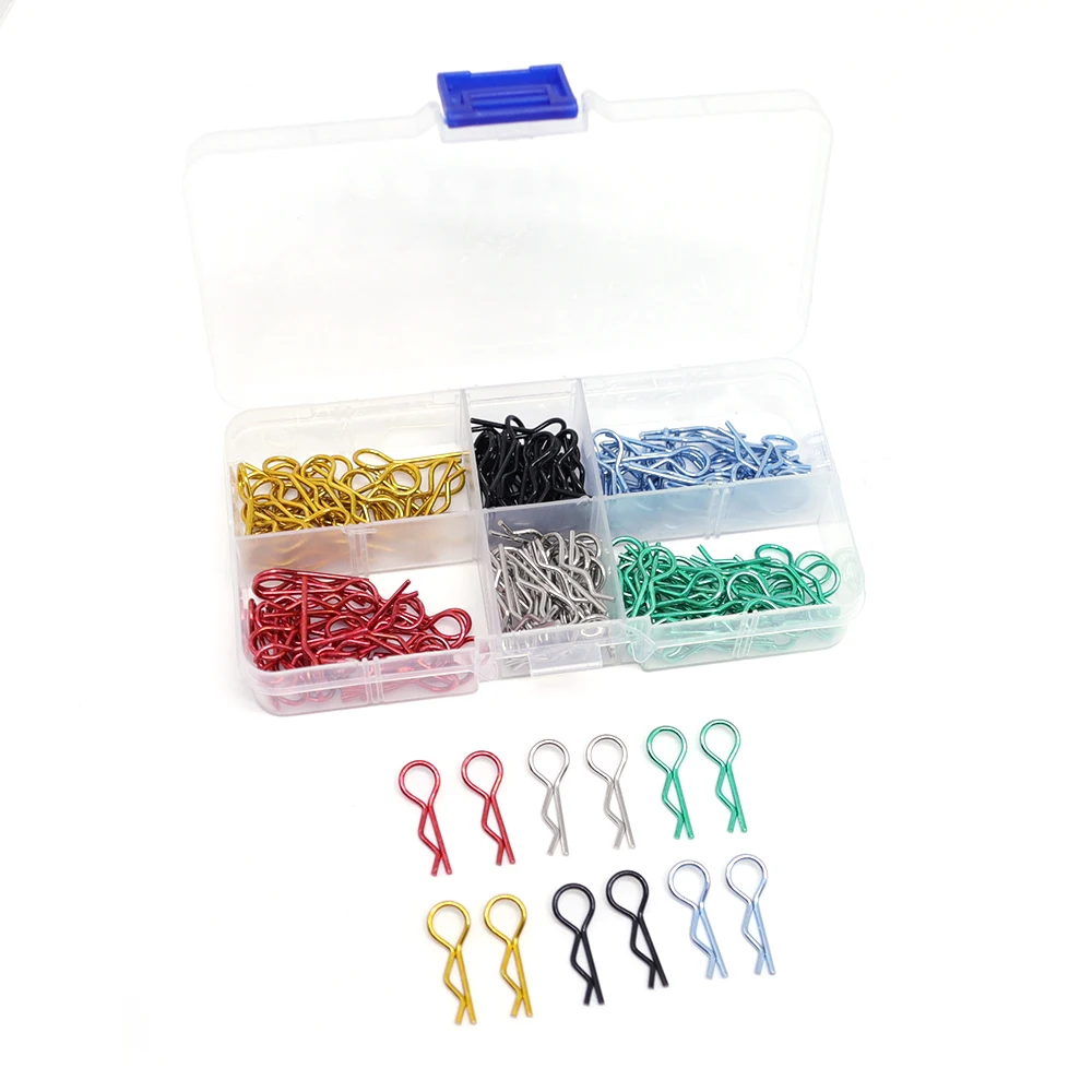 180PCS Metal Body shell Clips Pins R Vorm Pins gereedschapskist voor Traxxas TRX4 1/10 RC Auto Rock Crawler