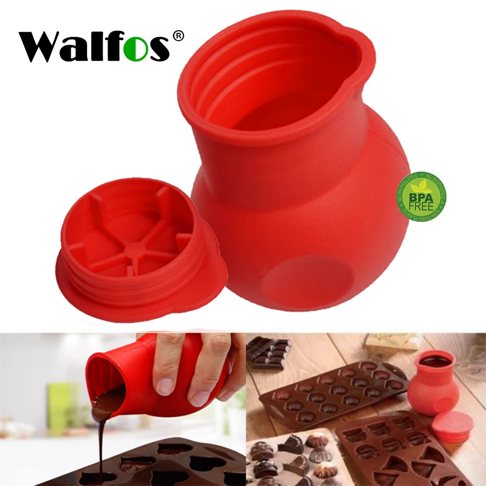 

Walfos Practical Silicone Chocolate Melting Pot Butter Heat Milk Pourer Jug Mould Butter Sauce Milk Baking Pouring