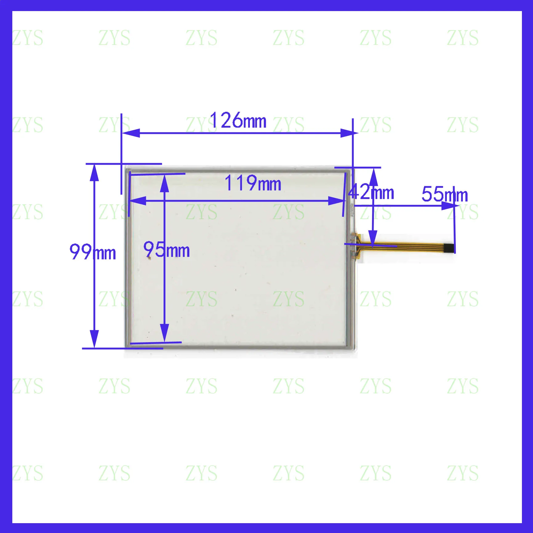 

ZhiYuSun Touch Screen KDT-3384 126mm*99mm 5.7inch glass for industry applications 126*99 KDT3384