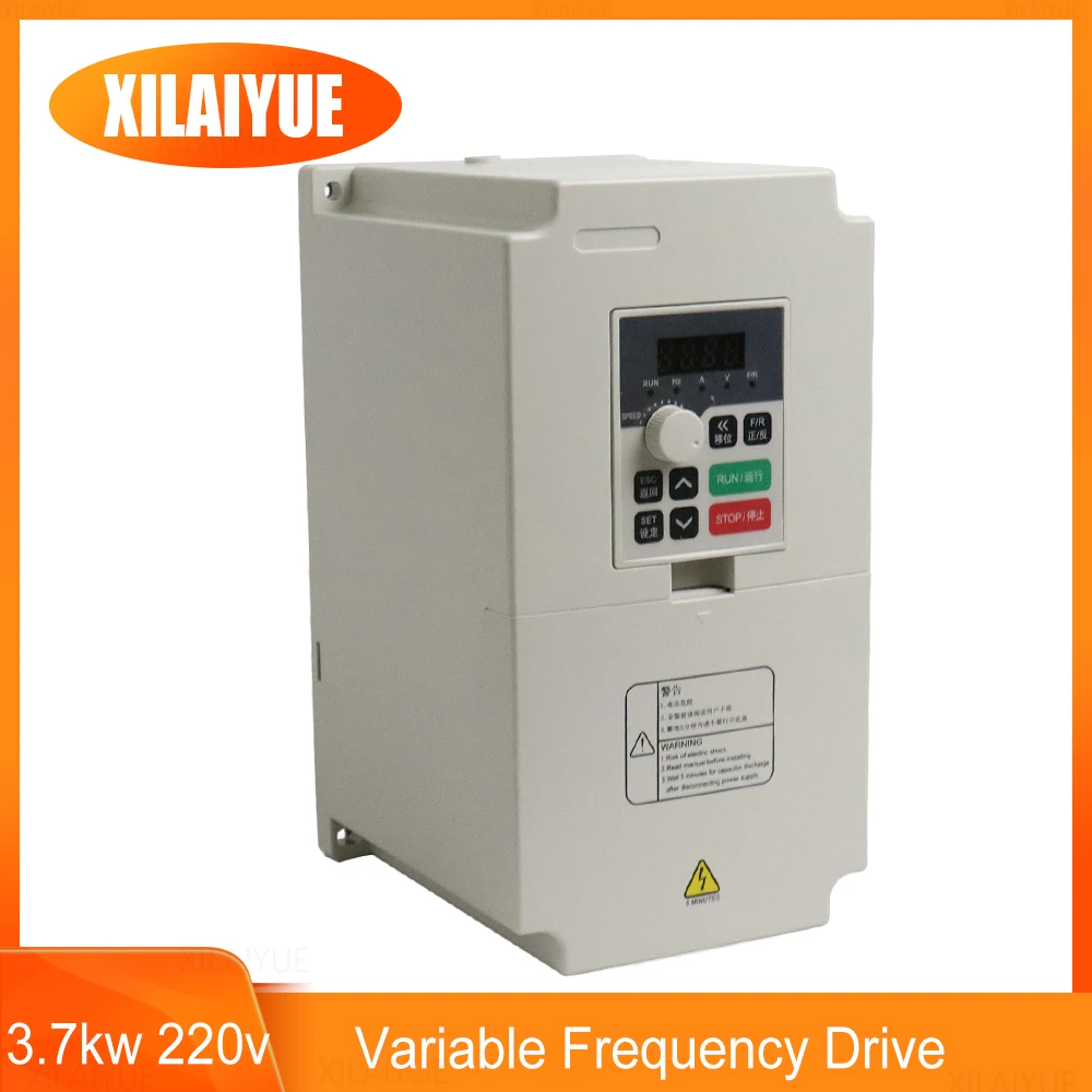 

3.7KW 220V VFD Variable Frequency Drive Vector Inverter Drive with Extension Cable For Spindle Motor Speed Control