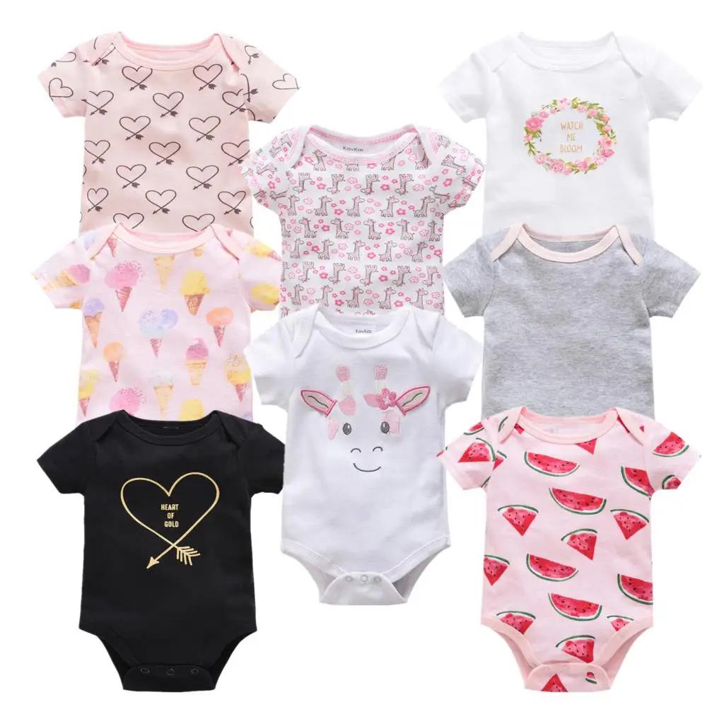 

Funny Newborn Baby Girls Bosysuits Infant Cotton Short Sleeve Boy Baby Clothes Boys Girl Print Suit Born Crawling Baby 0-12M New