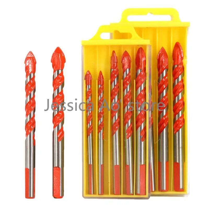 5pcs 6-12mm Multi-function Alloy Triangle Drill Bit Twist Drill Head Ceramic Wall Glass Cement Hole Opener Woodworking Drilling