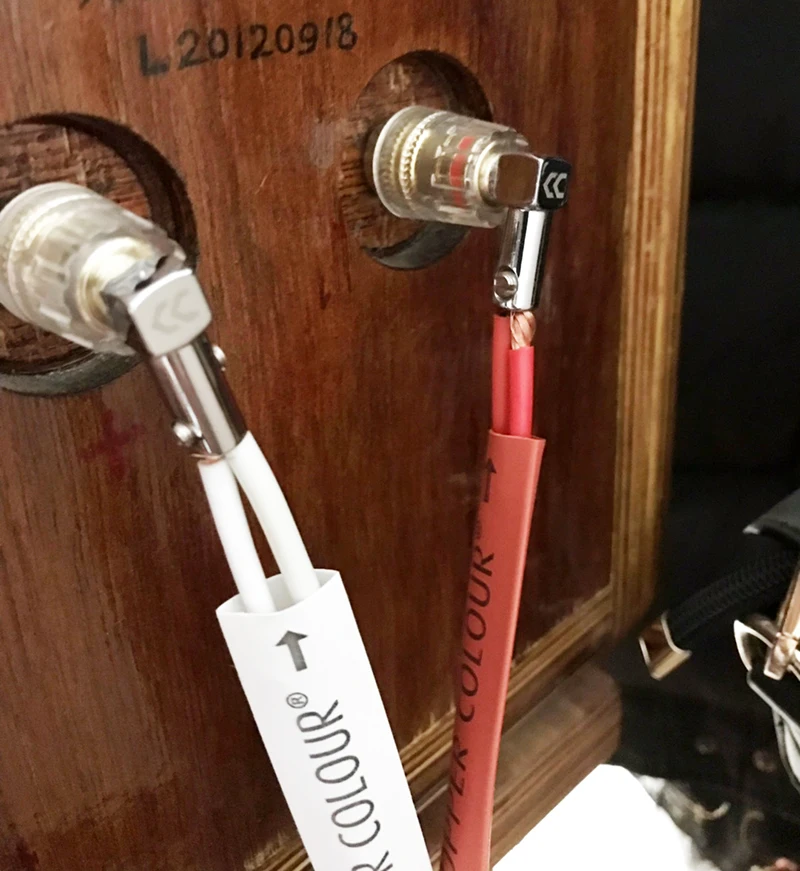 하이파이 스피커 플러그 앰프 오디오 바나나 커넥터 로듐 도금 90도 직각 스피커 커넥터