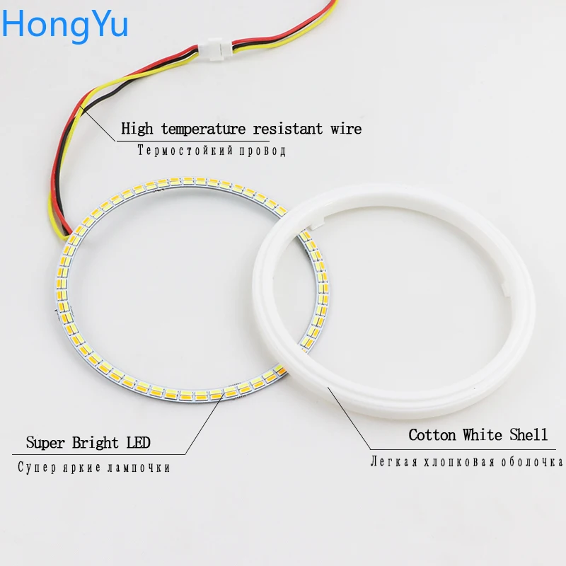 Cotton Switchback LED White Amber Angel Eye  Rings DRL turn signal light for Alfa Romeo Mito 2008 2009 2010 2012 2013-2015