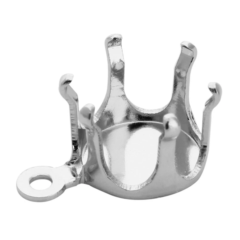 50 Stück/Set Edelstahl Gold Silber Farbe Leere Krallenfassung Basisverschlüsse 5mm-8mm Strassperlen DIY Ohrring-Zubehör – Detail 8