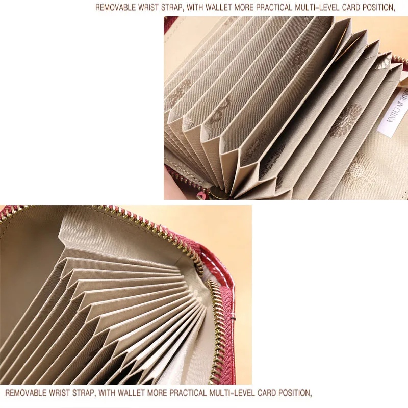 Split Leather Business Card Holder Restore Style Ladies Card Holder Zipper Women's Wallet for Cards Men Credit ID Cardholder