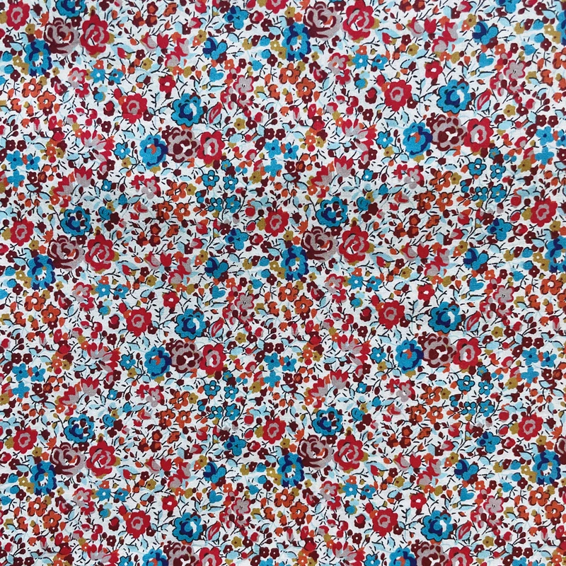 Nectar Floral 80S Tissun liberty Cotton Poplin Fabric For Kids Baby Sewing Cloth Dresses Skirt DIY Meter Designer Fabric