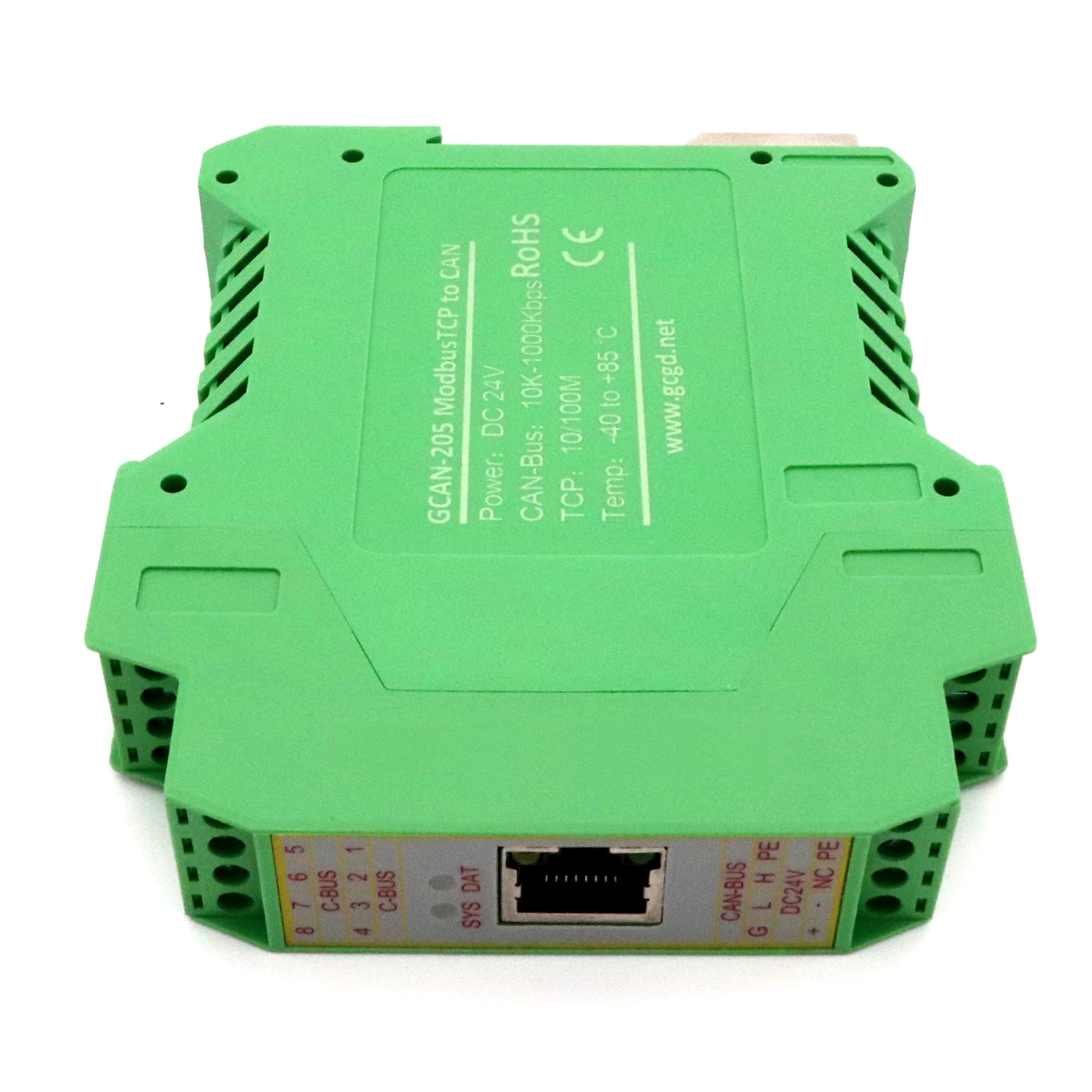 GCAN-205 Can Bus And Ethernet Converter Module Expandable Application Scope Of Canbus With Modbus TCP Protocol