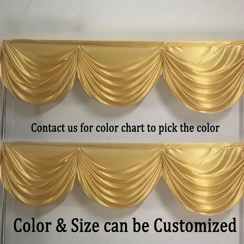 

Wedding Backdrop Curtain Swag Stage Background Drapery Table Skirt Swags for Event Party Valance Drape Panel Decoration