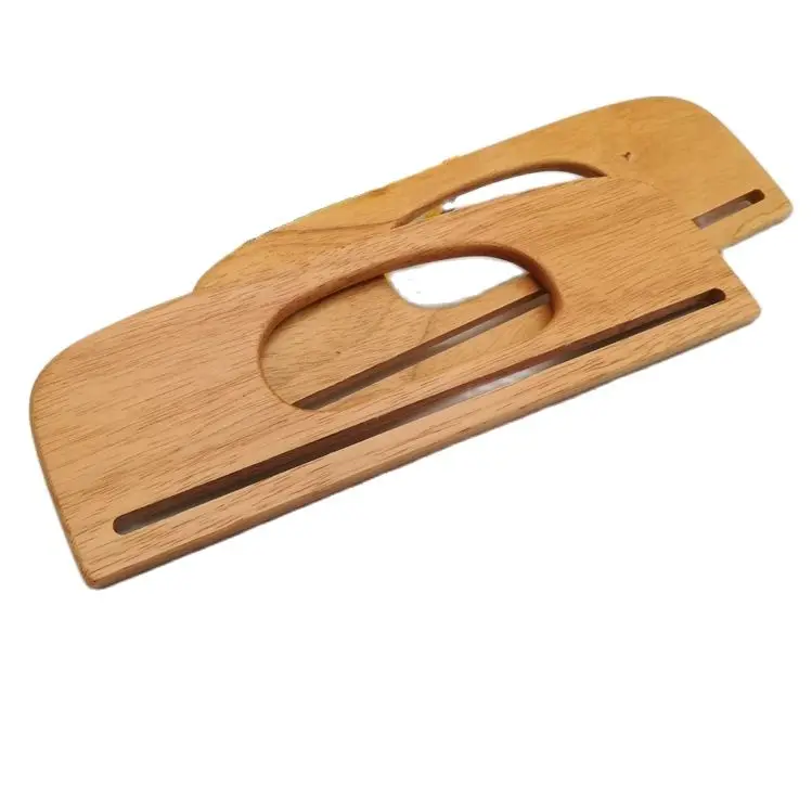 Suministro de fábrica de 30x9,5 CM, piezas de mango de bolso de madera maciza Rectangular de Color Natural, accesorios de bolso, marco de monedero de madera Obag