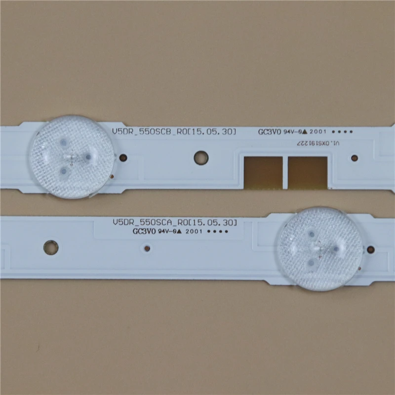 Barras de matriz LED para Samsung UA55JS7200, Kit de matriz de tiras de retroiluminación LED v5dr _ 550sca, bandas de lentes de lámparas v5dr _ 550scb [15.05.30], 18 Uds.