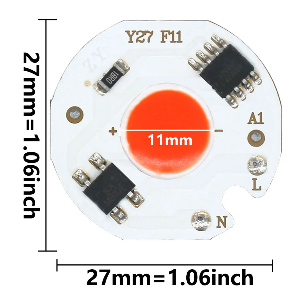 3W 5W 7W 9W 220V LED COB Lamp Chip Smart IC NO Need Driver For Flood Light Spotlight Lighting White/Warm/Natural/Red/Green/Blue