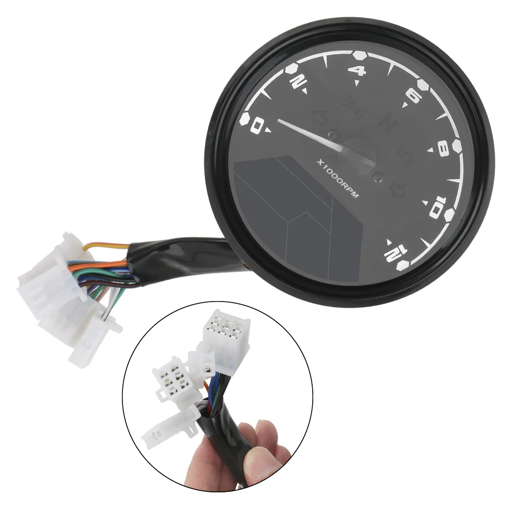 12V Motorcycle Speedometer Tachometer Fuel Meter Dashboard Gauges Dial Odometer LCD Digital Indicator Moto Accessories Universal