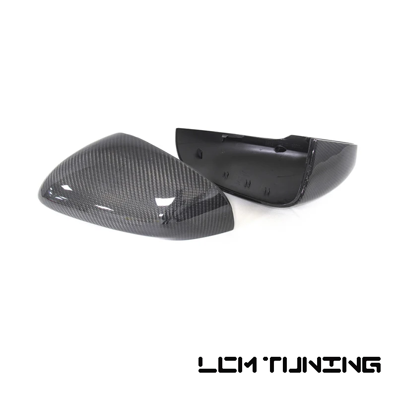 2009-2021 For Jaguar XE XEL XF XFL XK XJL I-PACE Gloss Black Add On Or Replacement Style Dry Carbon Fibe/ABS  Mirror cover cap