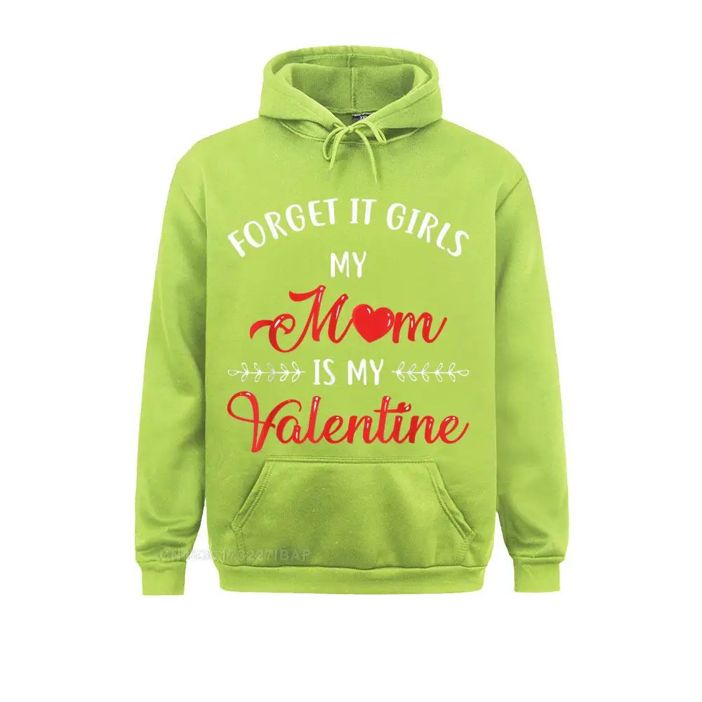 Boys Valentines Day Shirt Mom Is My Valentine Men Funny Hoodie Normal Hoodies Autumn Men Sweatshirts Leisure Clothes New