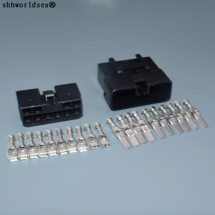 worldgolden 10 pin 4.8mm  way male female sealed auto electrical wire connector plug with pins 6098-0154 6098-0156