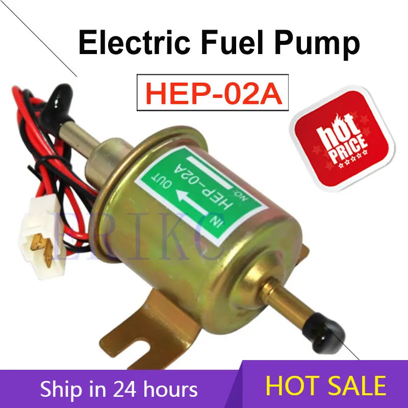 ERIKC HEP02A Universal Diesel Petrol Gasoline 12V Electric Fuel Pump HEP-02A Low Pressure Pump For Car Carburetor Motorcycle ATV