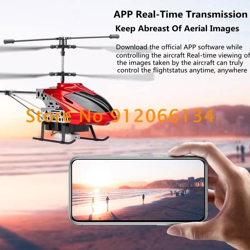 50CM Big 4K Camera WIFI FPV RC Helicopter 3.5CH Alloy Height Setting One Key Return Aerial Photograph Remote Control Helicopter