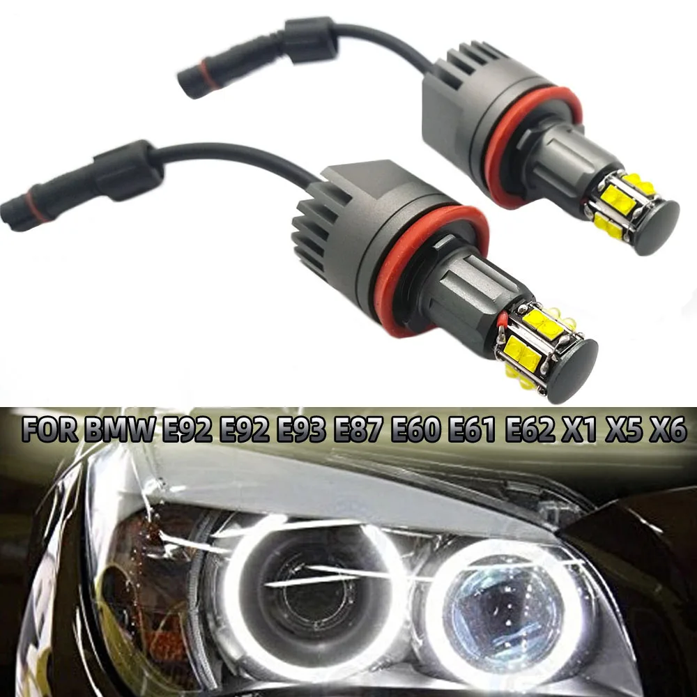 2pcs/1Set 120W E92 H8 LED Angel Eyes Led Marker Lights canbus For BMW X5 E70 X6 E71 E90 E91 E92 M3 E89 E82 E87 Headlight