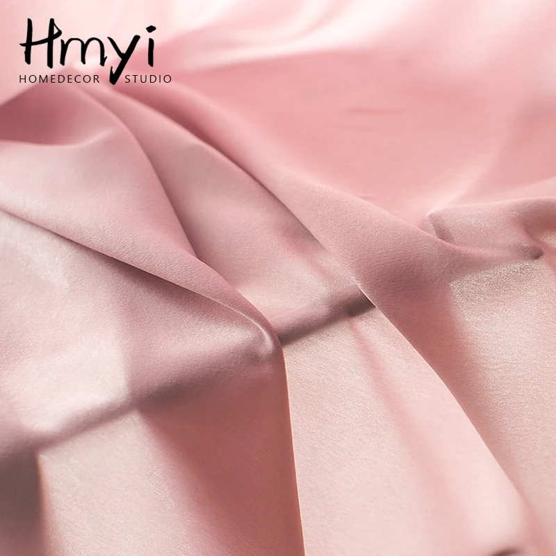 Luxury Solid Tulle Curtains For Bedroom Thick Sheer Curtains For Living Room Modern Decoration Window Pinks Girls Voiles Curtain