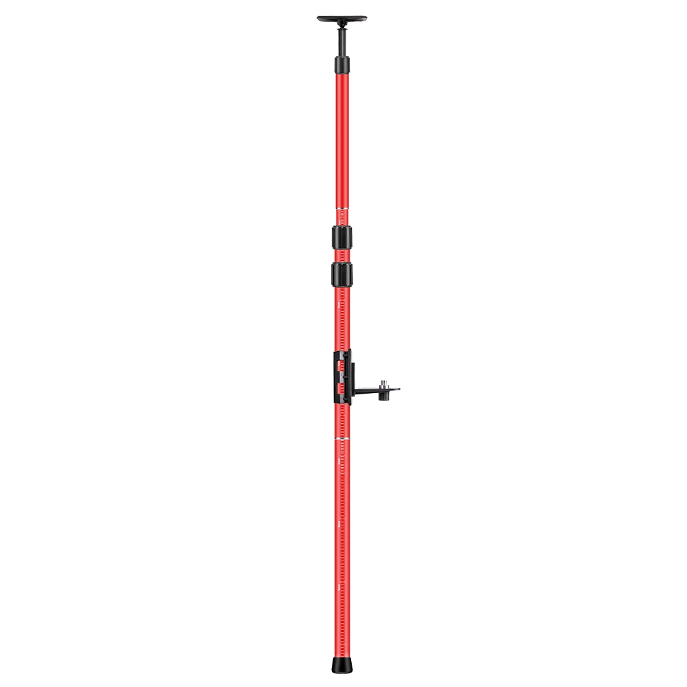 Laser Telescoping Pole Extend Laser Level Bracket With 1/4"and 5/8" Adapter Mount Ceiling Leveling Rod For Laser level 4M/2.8M