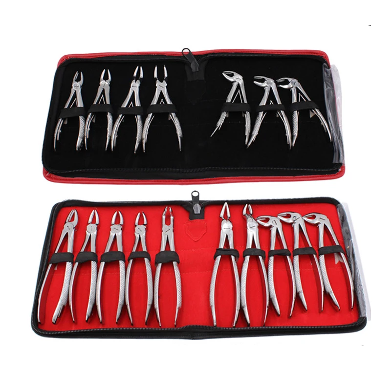 Adults Toolkits Dental Surgical Extraction Instrument for Dental Clini 10 pcs Adult Tooth Extracting Forceps Pliers