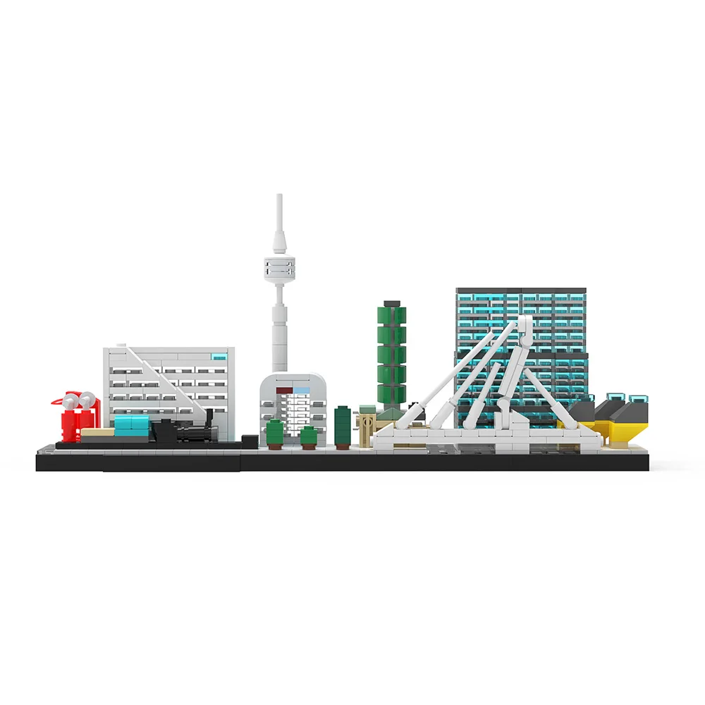 

MOC Building Blocks Rotterdamals-Skyline Collection Street View Creative Architecture Toys For Children Kids Christmas Gifts