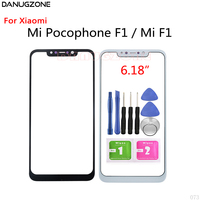 Touch Screen Front Glass Lens For Xiaomi Mi F1 / Mi Pocophone F1 LCD Display Front Glass Lens Panel