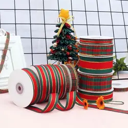 2.5cm 3.8cm 5Y percalle Tartan nastro natalizio per artigianato fatto a mano Cakebox regalo imballaggio floreale fiocchi da sposa Deco