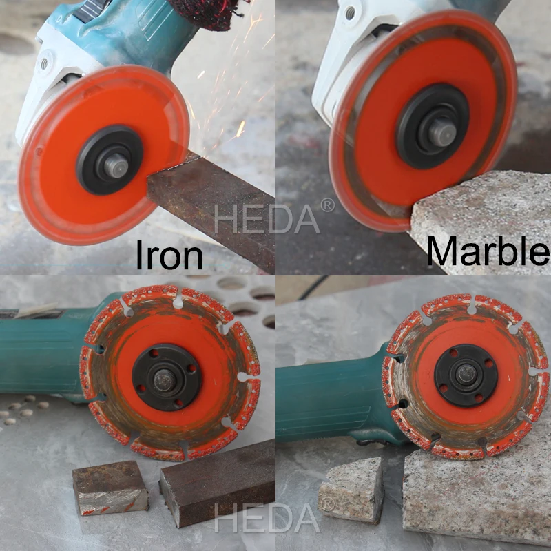 진공 브레이징 다이아몬드 톱날, 다목적 철거 절단 디스크, 강철 금속 돌 주철 철근용, 115mm, 125mm, 150mm