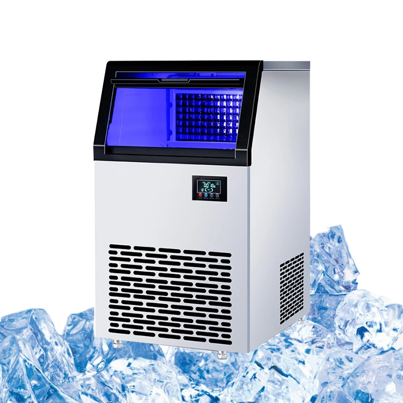 

Commercial Ice Maker 60KG 120KG /24H Automatic Cube Ice Making Machin For Coffee Bar Teamilk Shop 220V