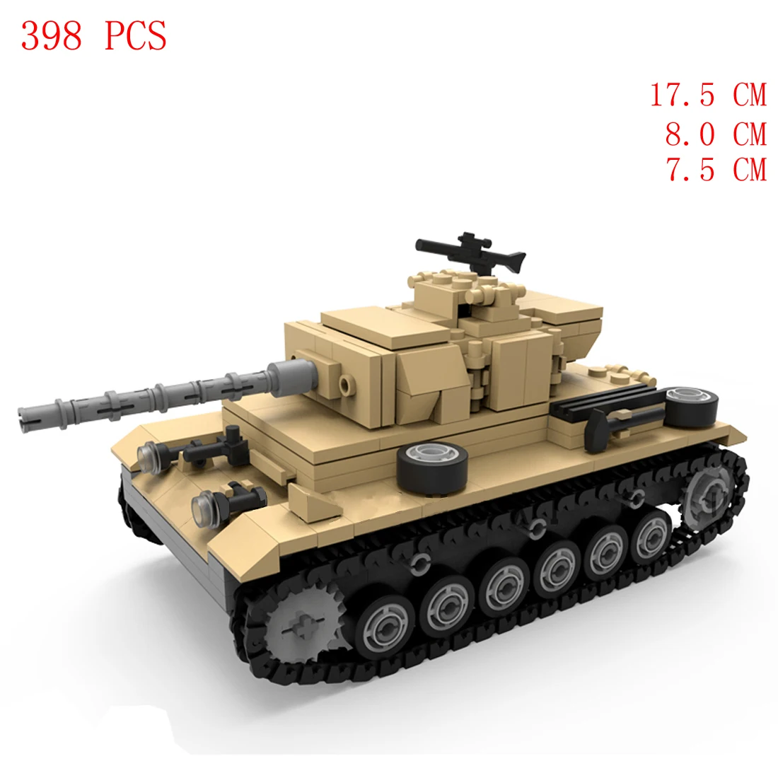 

hot military WWII Germany technical Third type tank army vehicles Lightning war equipment Building Block weapon model brick toys