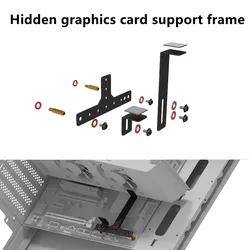 Metal Hidden graphics card support frame Computer case companion bracket Fixed Jack vertical anti bending Video card bracket