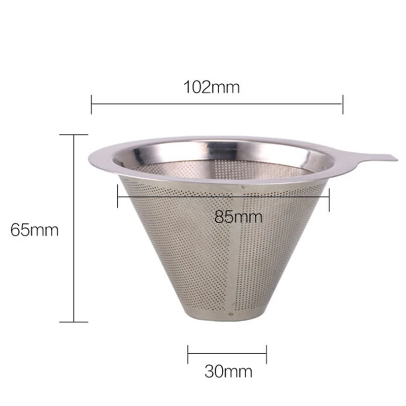 สแตนเลสตาข่ายตาข่ายชงชาถ้วยกรองใบกรองกรอง Diffuser