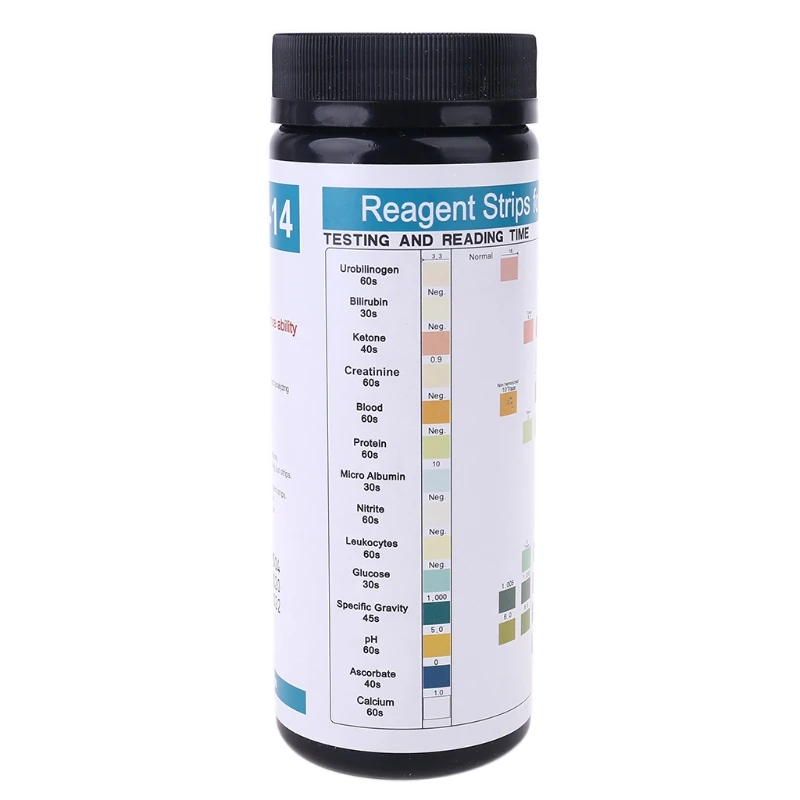 URS-14 100strips Urinalysis Reagent Test Paper Urine Test Strips Leukocytes, Nitrite, Urobilinogen, Protein, pH, Ketone