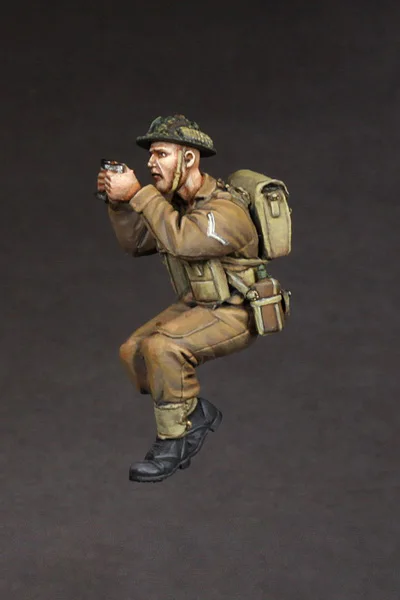 1/35 Nhựa Mô Hình Hình GK Anh Xạ Thủ Súng Máy, Chưa Lắp Ráp Và Không Phủ Sơn Bộ