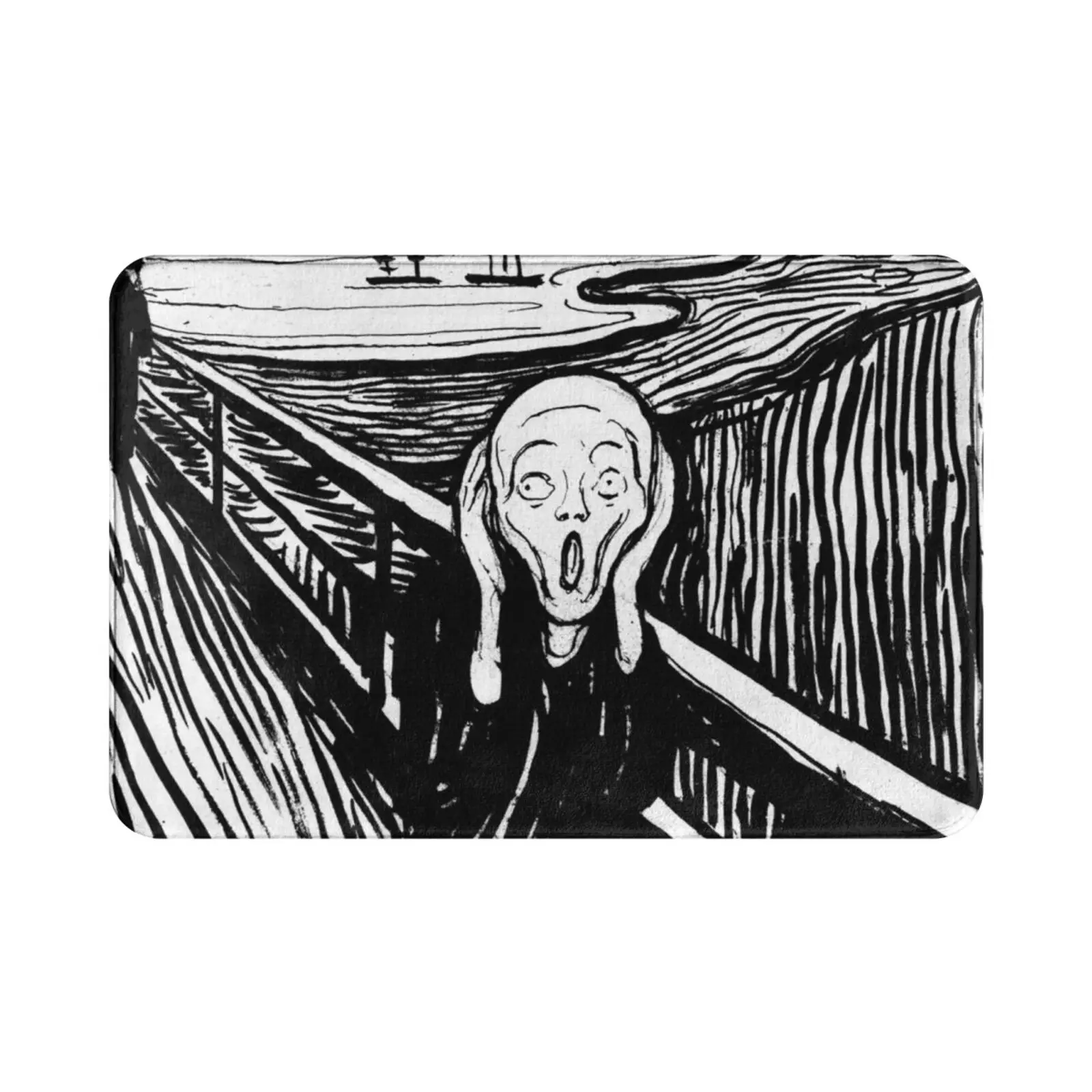 The Scream , Edvard Munch Carpet Mat Rug Cushion Soft The Scream Edvard Munch Munch Scream Painter Work Of Art