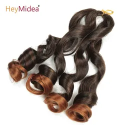 Loose Wave Crochet Hair Extension For Braids Synthetic Curly Hair Pre Stretched Braiding Hair For Black Women Whosale HeyMidea