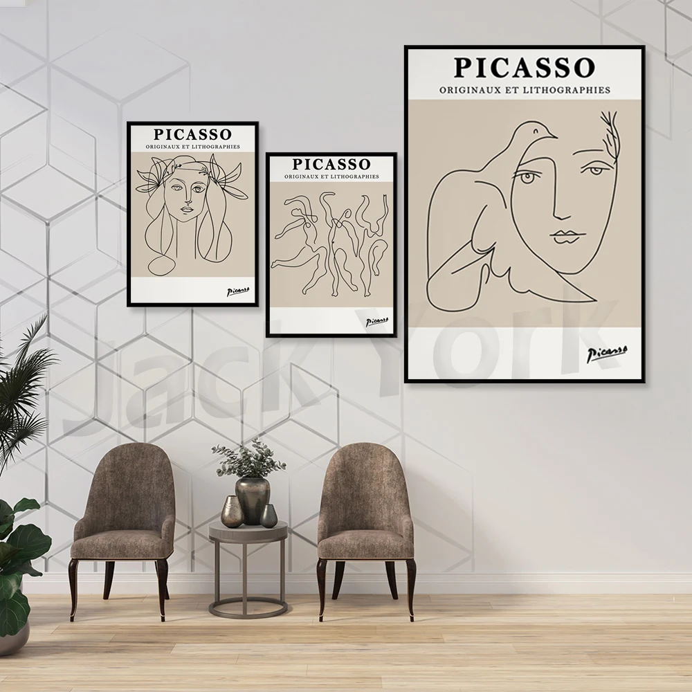 Picasso Print, Picasso Printable, Gallery Wall, Picasso Sketch , Museum Poster , Digital Print