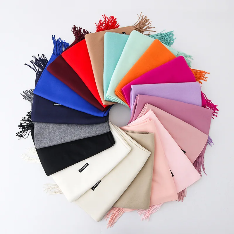 Artificial Cashmere Scarf Women Winter Shawl Pashmina Wraps Soft Warm Blanket Scarves Foulard Femme All-Match Cape Unisex Cloak