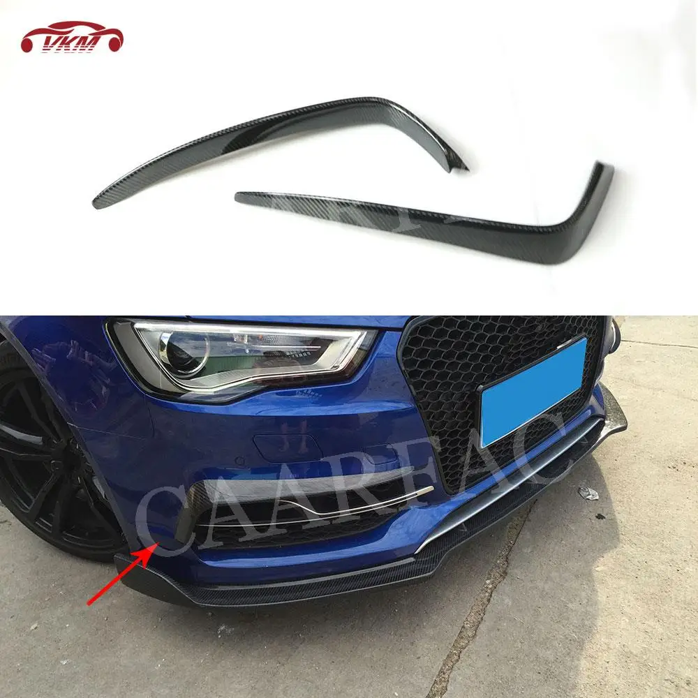 

Carbon Fiber Front Fog Light Eyelids Frame for Audi A3 S3 Sedan/Hatchback 2013-2019 RS3 Style Foglamp Eyebrows Trims Cover