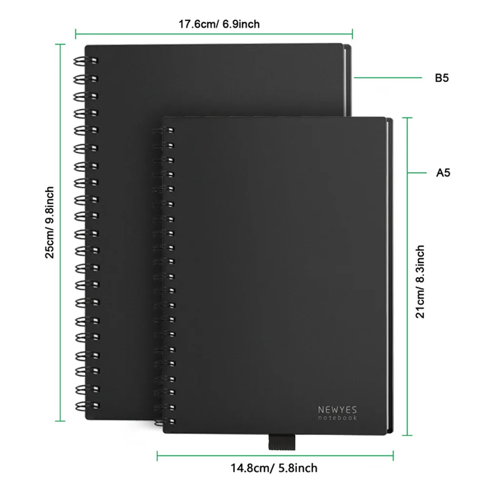 Caderno apagável reusável inteligente papel apagar bloco de notas forrado com caneta bolso diário diário escritório escola desenho presente