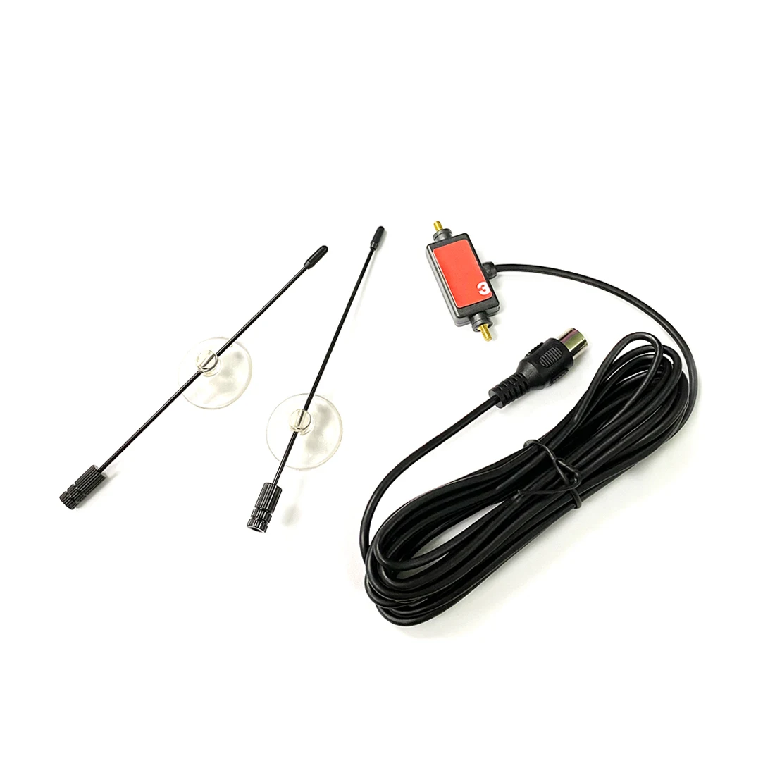 1PC Car Digital TV Antenna DTMB DVB-T 8dBi Signal Aerial 174-230/470-860Mhz 3 Meters Cable IEC Connector